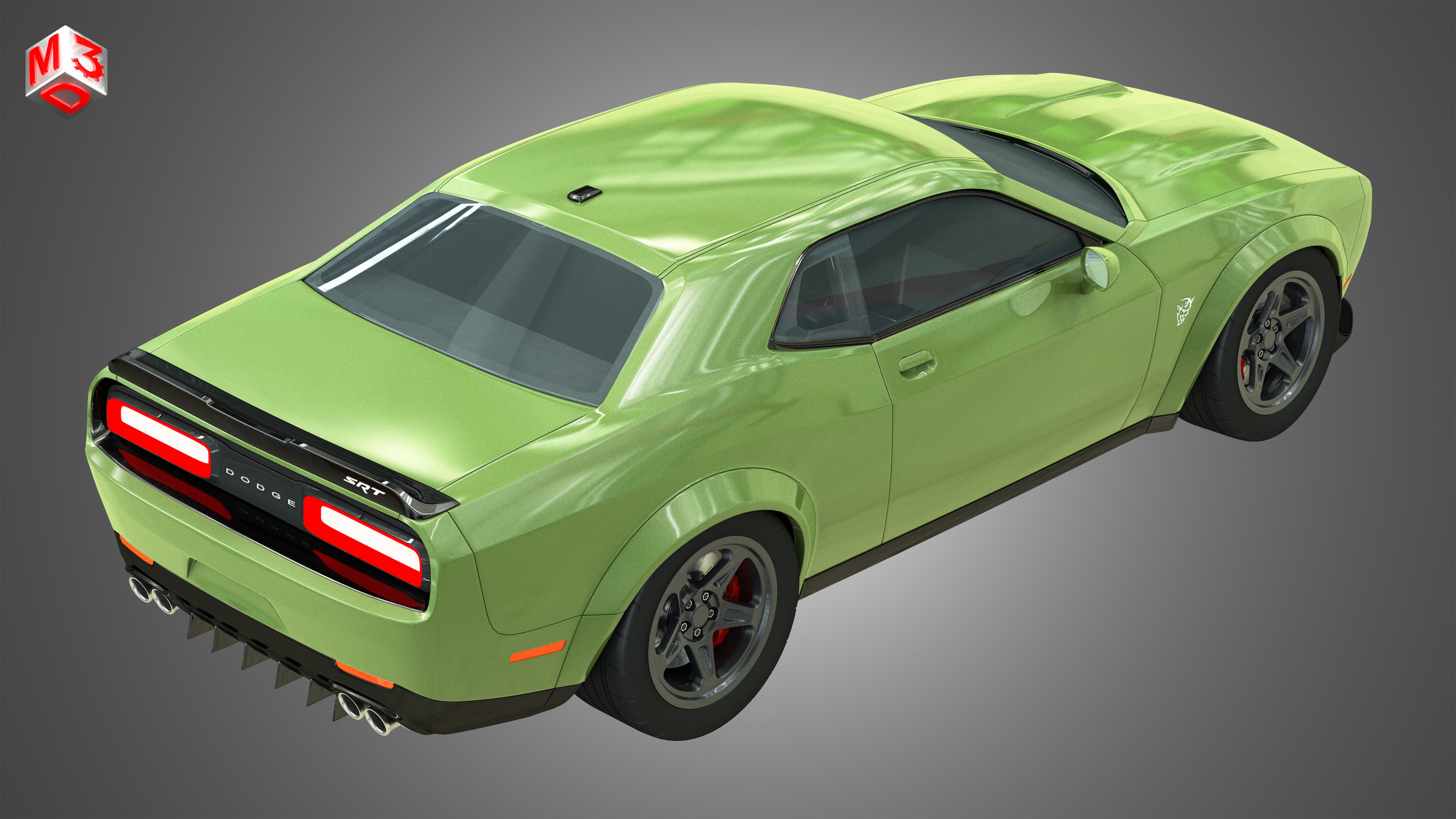 SRT HellCat -  Challenger 2021 3D model_5