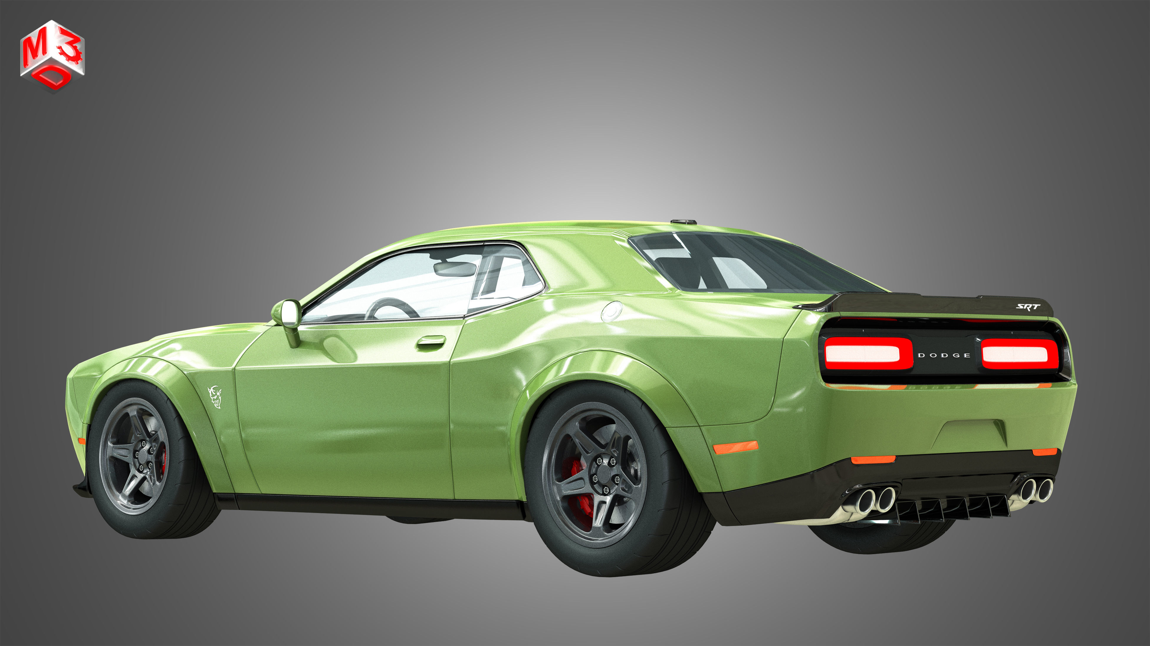 SRT HellCat -  Challenger 2021 3D model_3