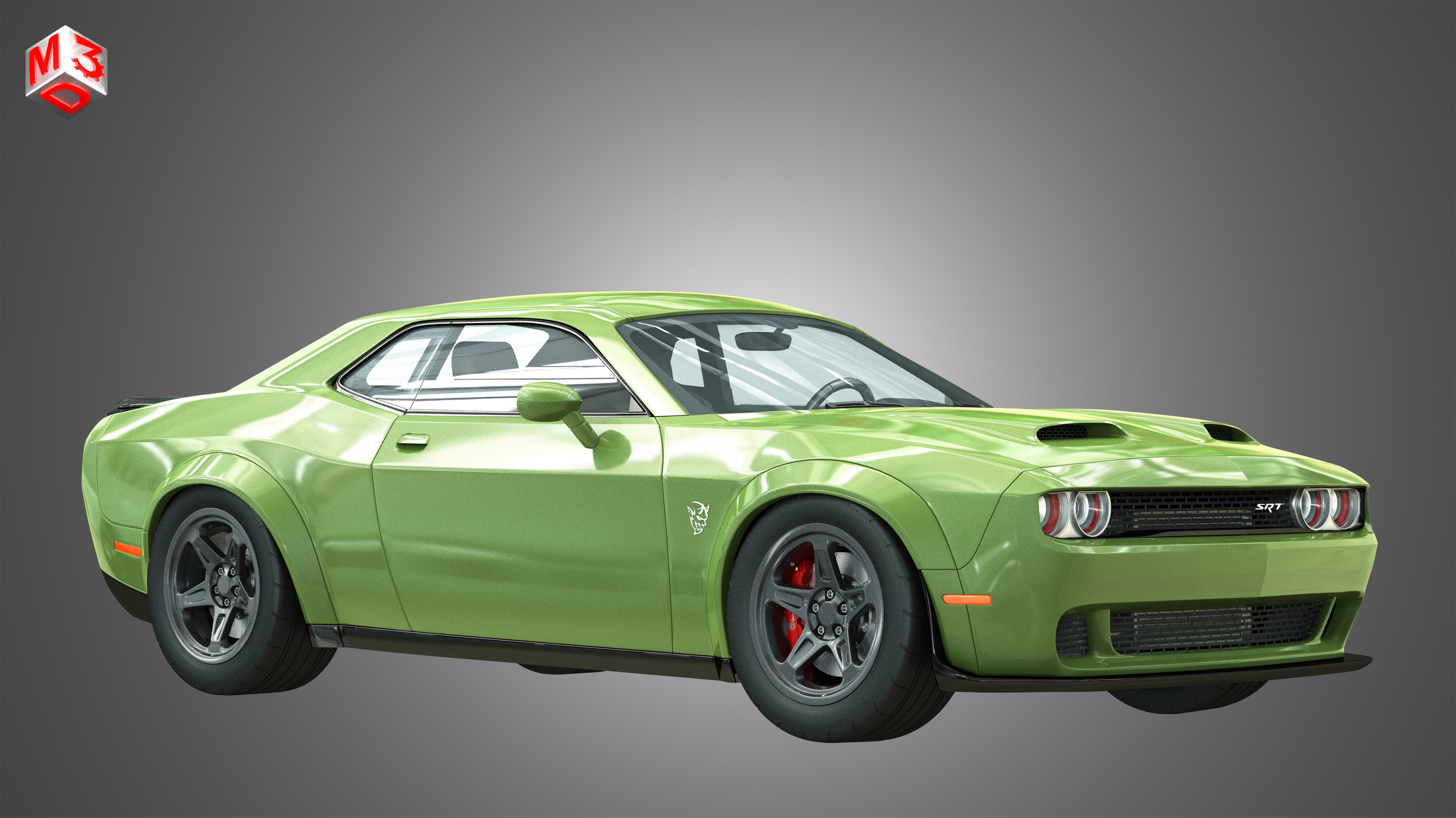 SRT HellCat -  Challenger 2021 3D model_2