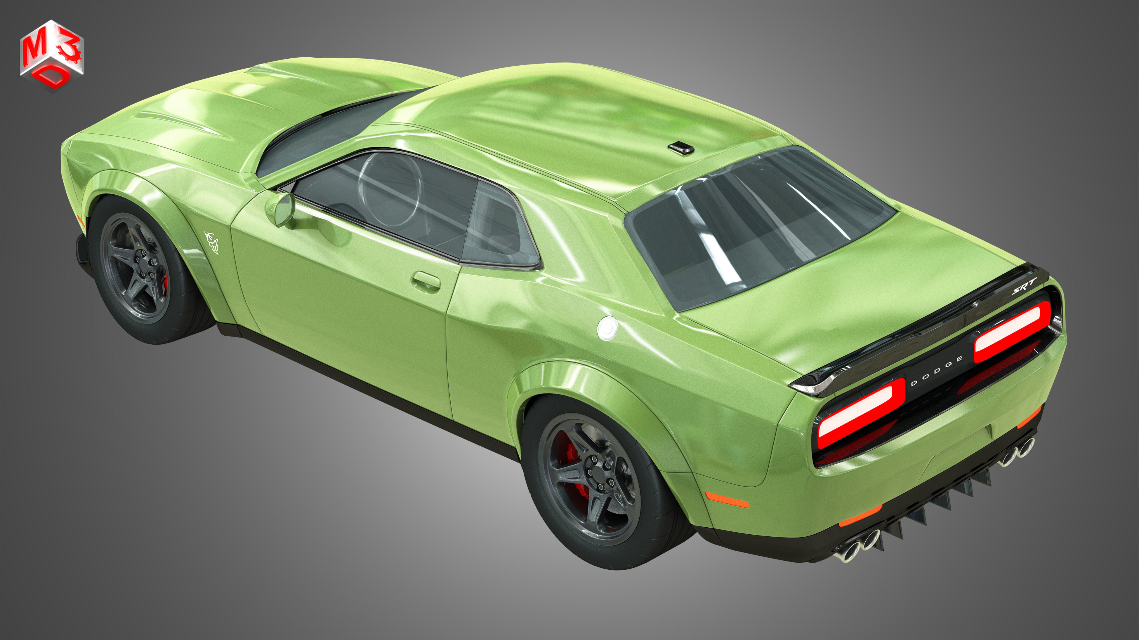 SRT HellCat -  Challenger 2021 3D model_7