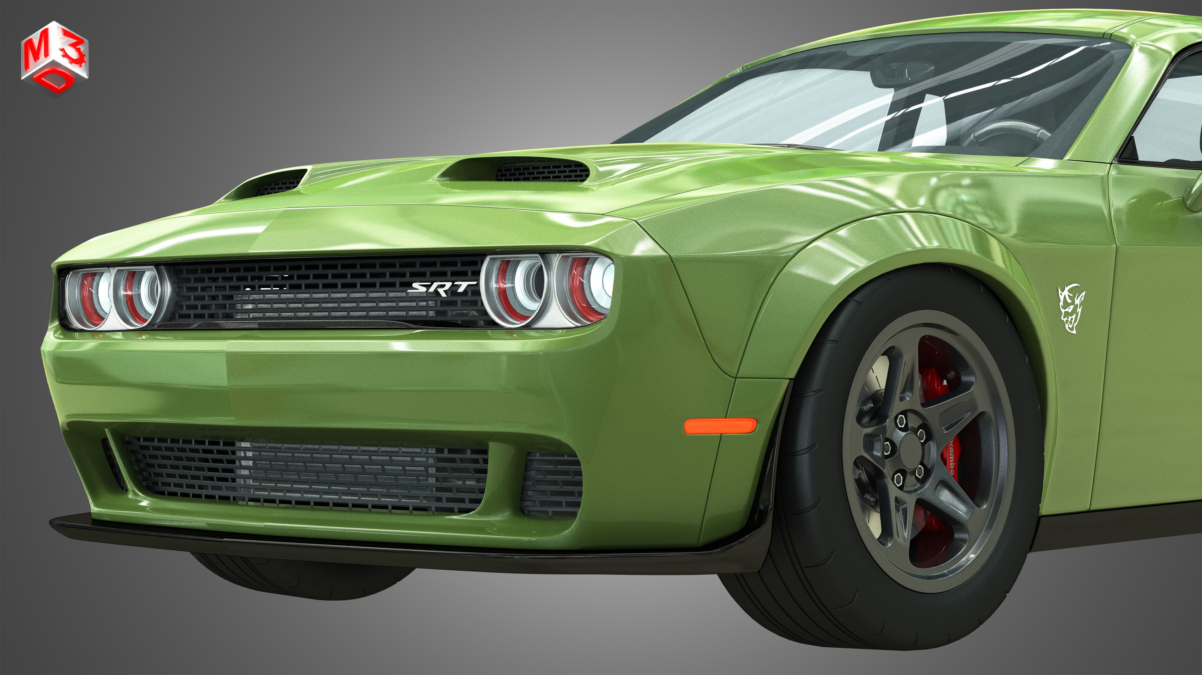 SRT HellCat -  Challenger 2021 3D model_9