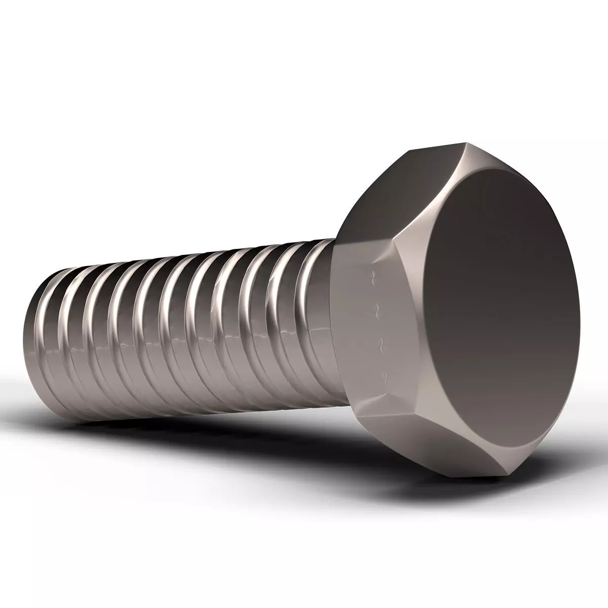 Hex Bolt Low-poly 3D model_0