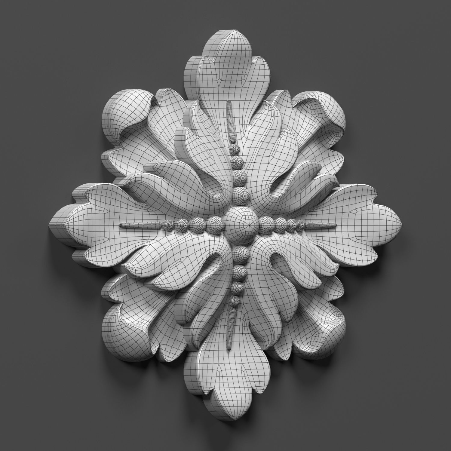 Decor decorative flower 3D model_3