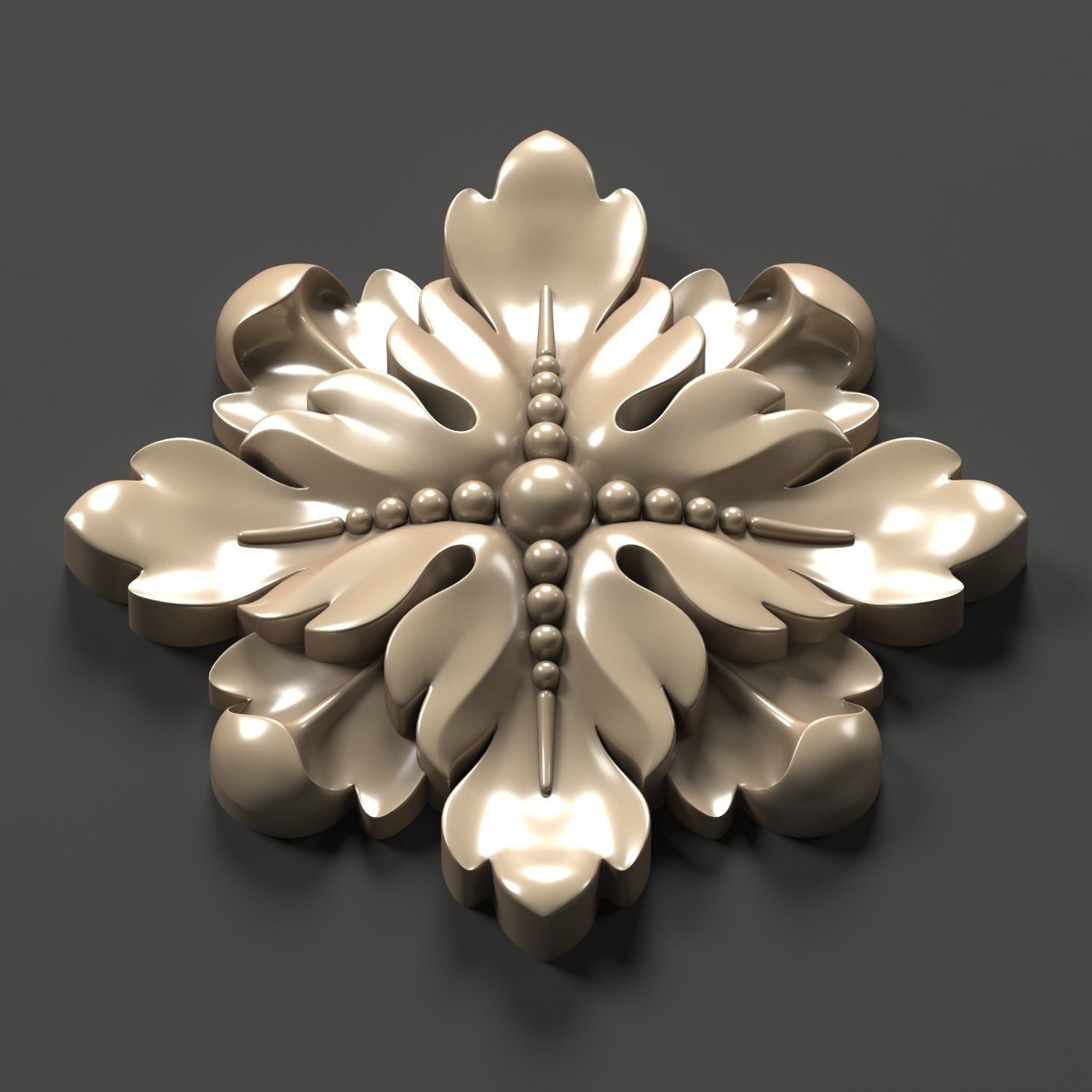 Decor decorative flower 3D model_2