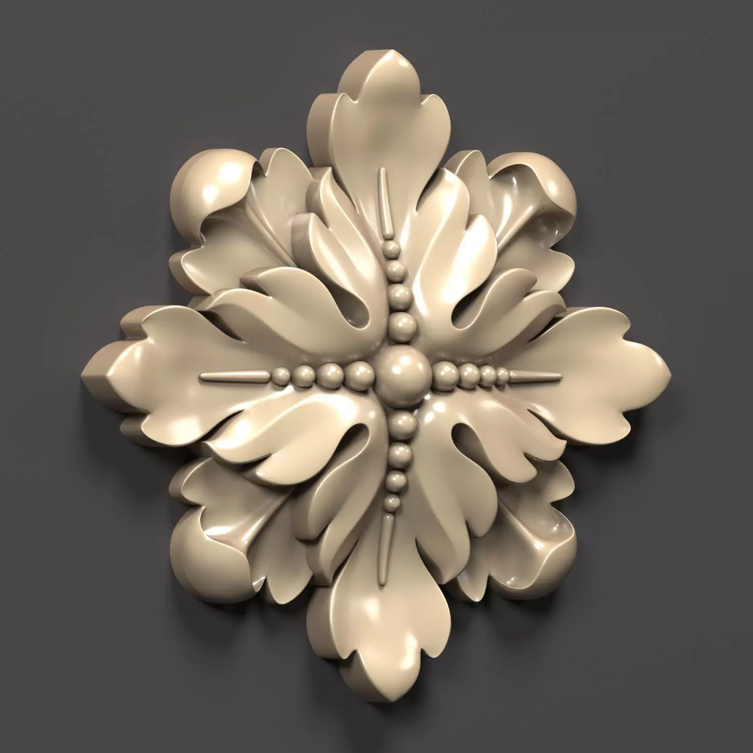 Decor decorative flower 3D model_0