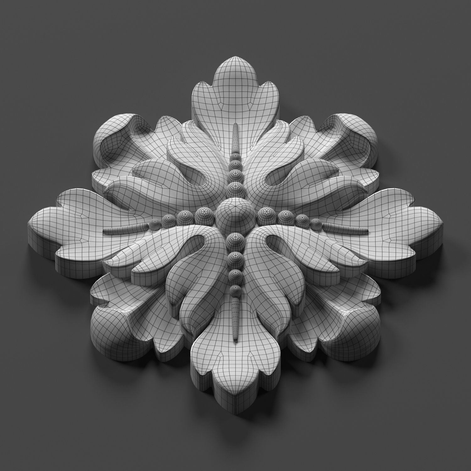 Decor decorative flower 3D model_5