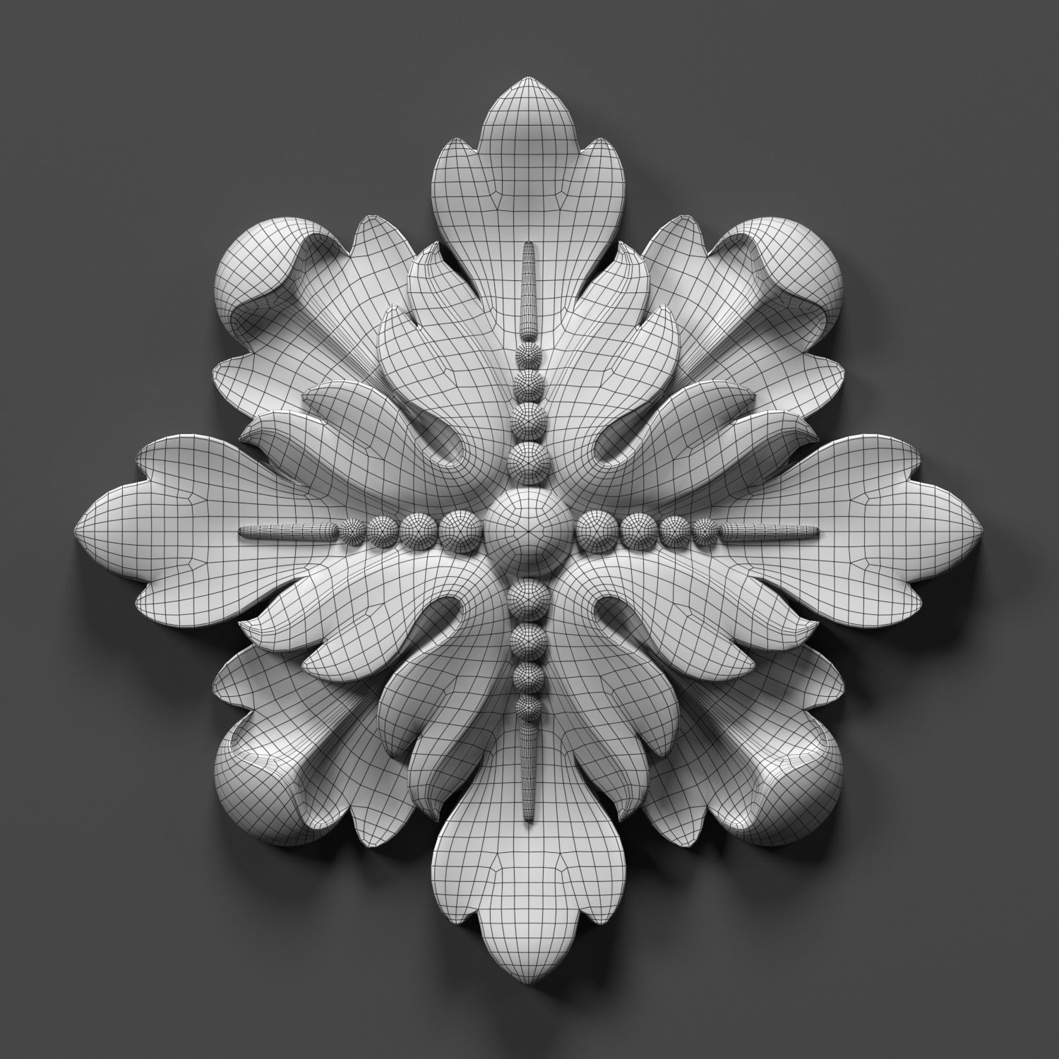 Decor decorative flower 3D model_4