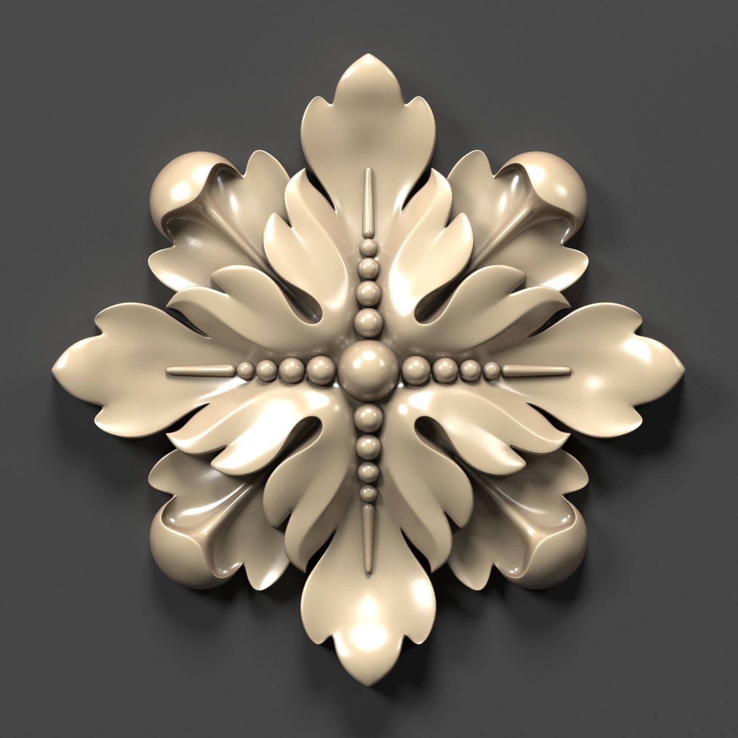 Decor decorative flower 3D model_1