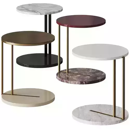 Meridiani Ralf Coffee and Side Table 3D model