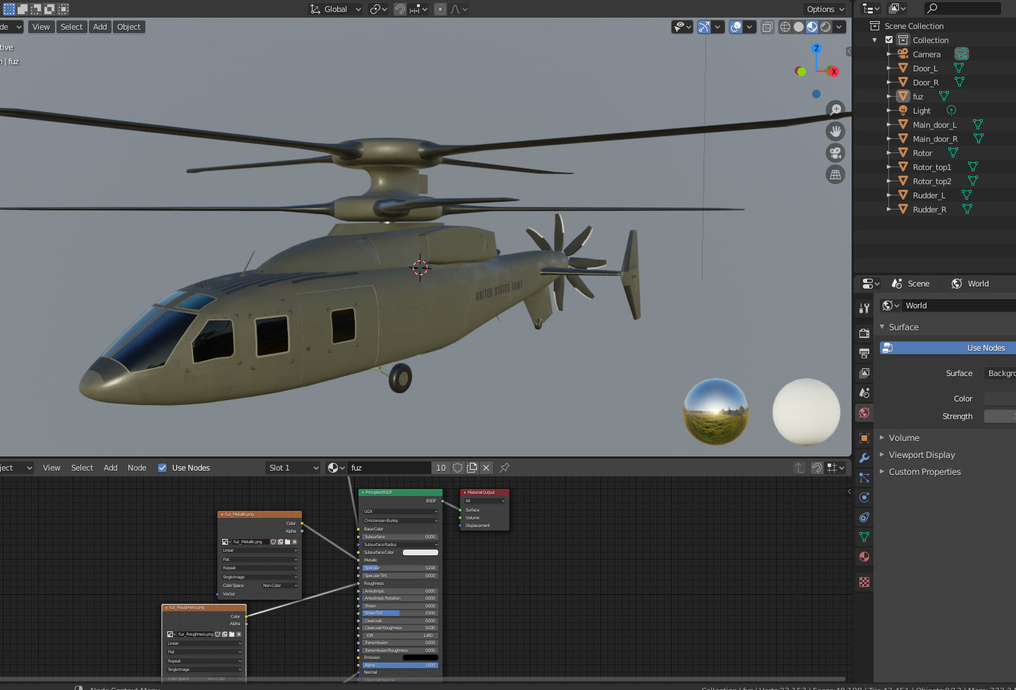 3D model Sikorsky Boeing SB 1 Defiant helicopter VR / AR / lowpoly