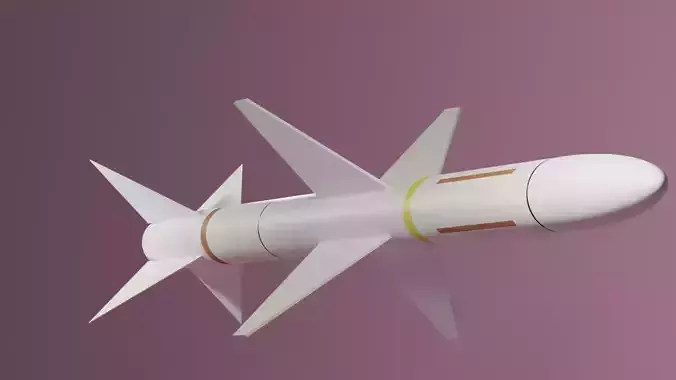 AIM-7 Sparrow Missile Low-poly 3D model
