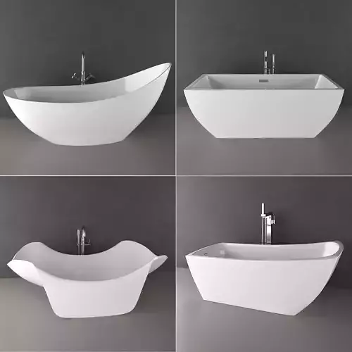 Bath set 2 of bathroom sinks and bathtubs