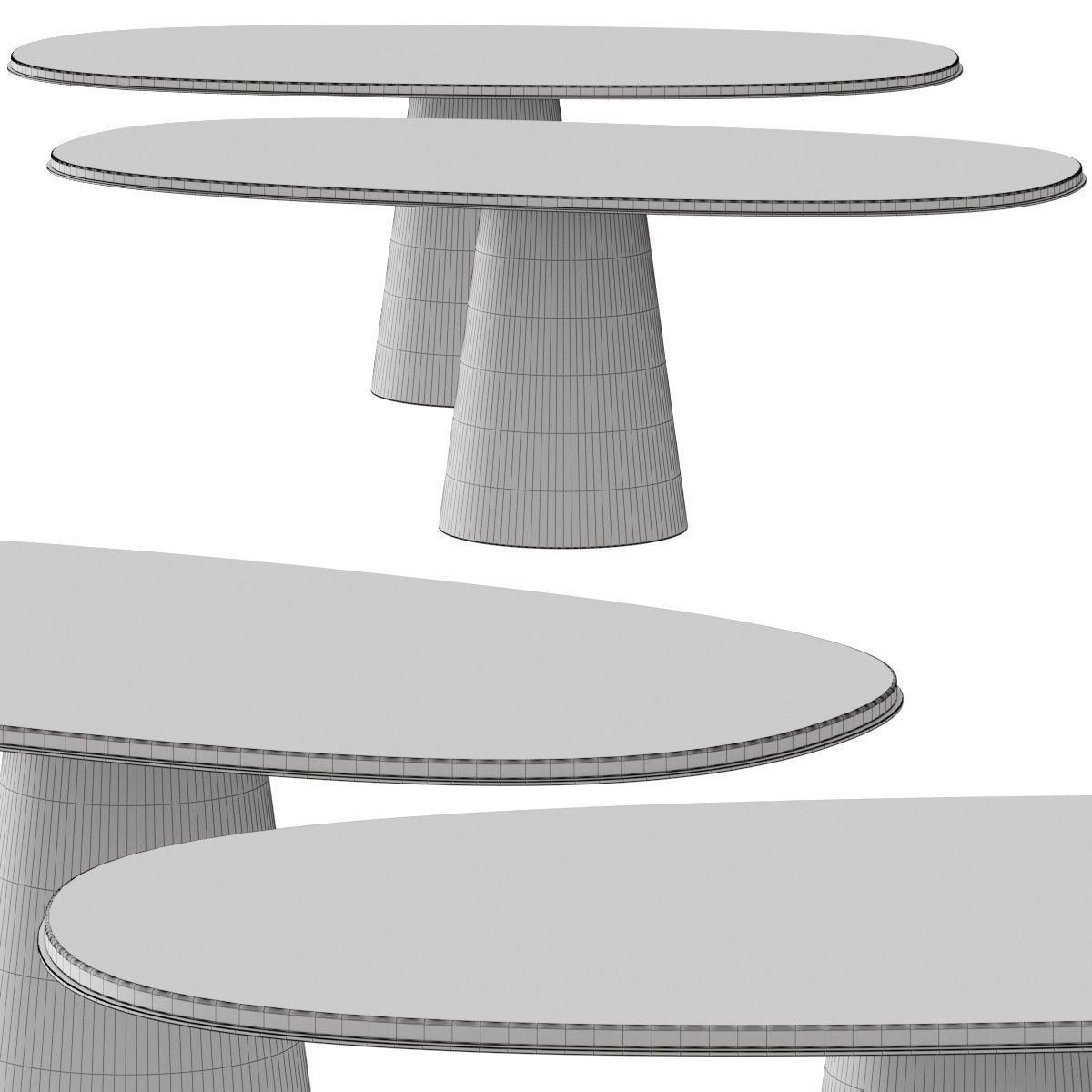 Meridiani Owen Dining Tables 3D model_1