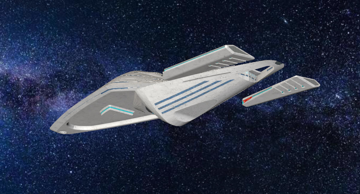 USS Voyager J Refit Modell 3D print model_6