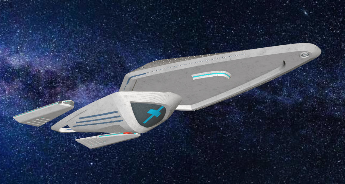 USS Voyager J Refit Modell 3D print model_7