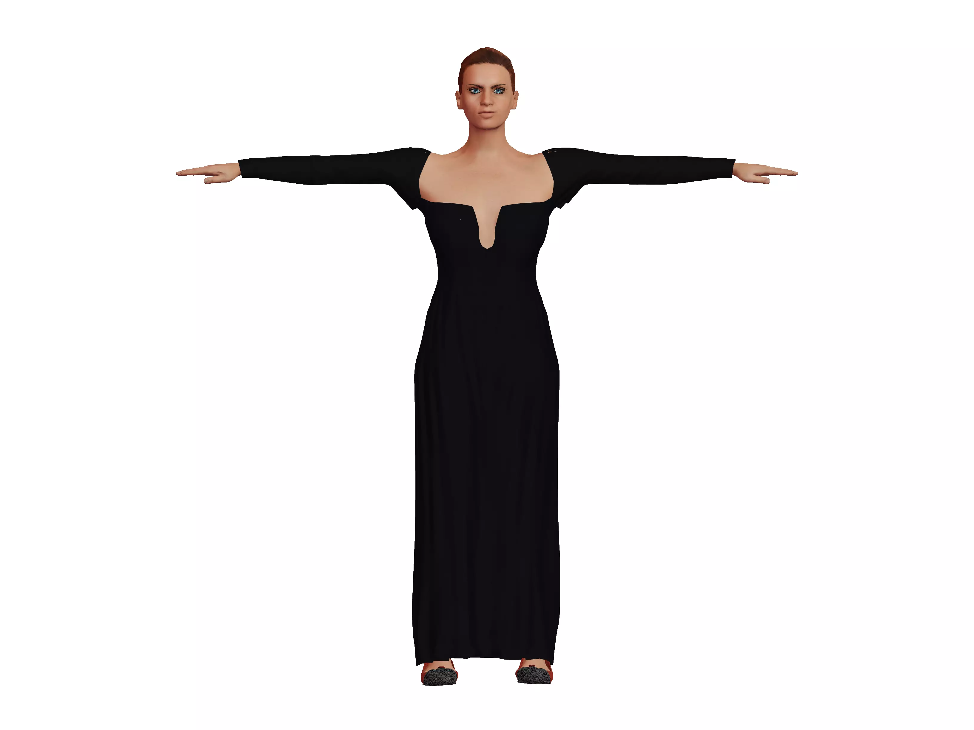 Female Character  Free low-poly 3D model_0