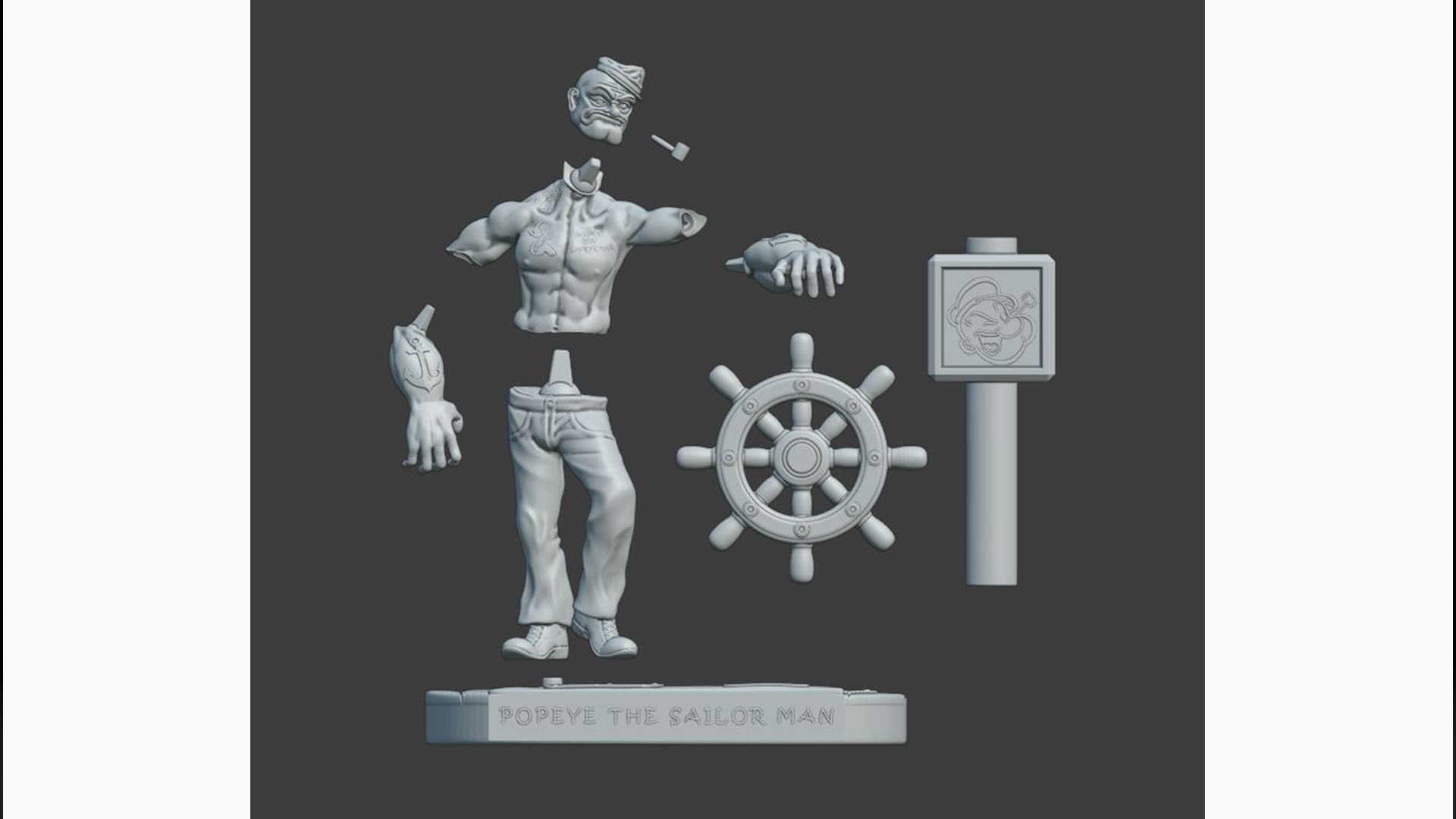 POPEYE THE SAILOR MAN - 3D PRINTING 3D print model_2