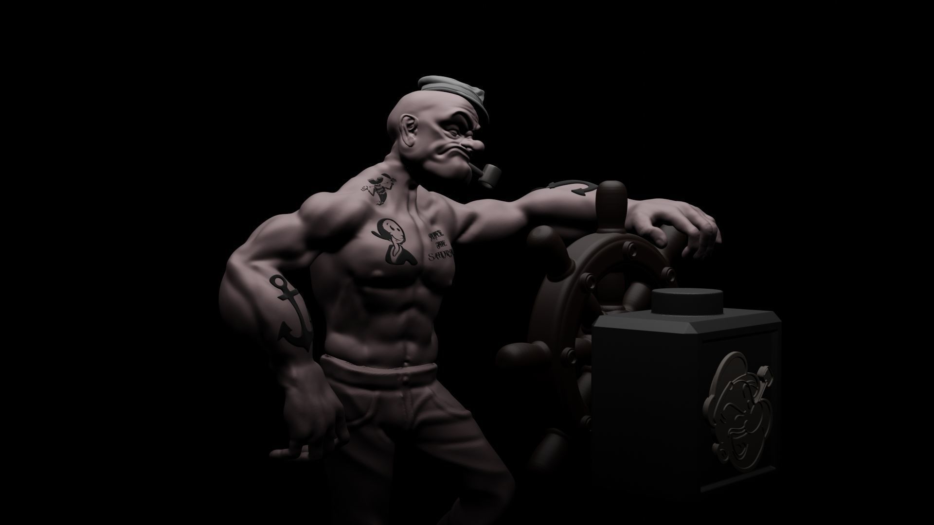 POPEYE THE SAILOR MAN - 3D PRINTING 3D print model_6