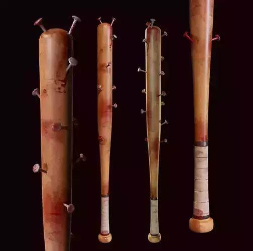 Baseball bat Low-poly 3D model