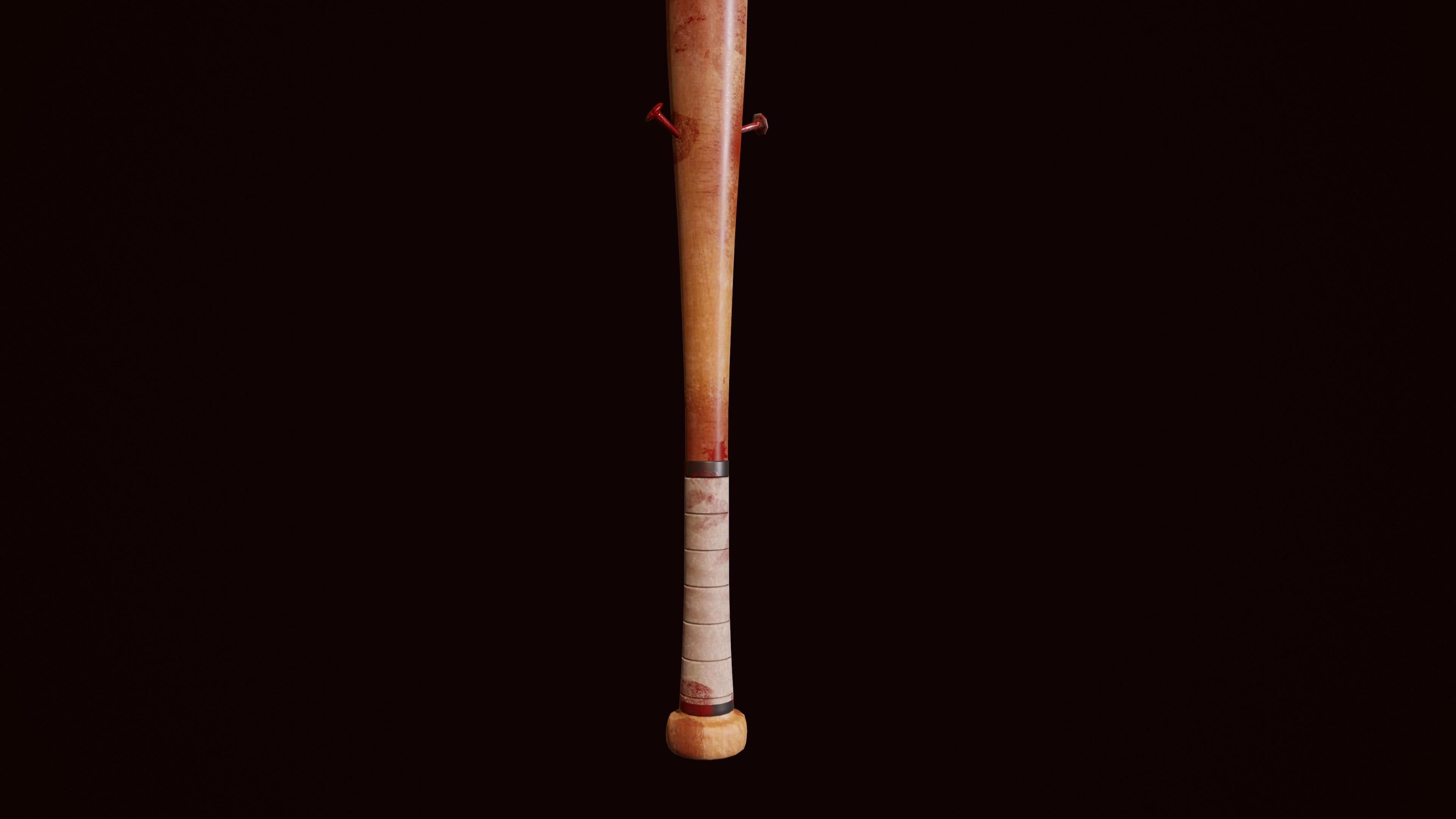 Baseball bat Low-poly 3D model_5