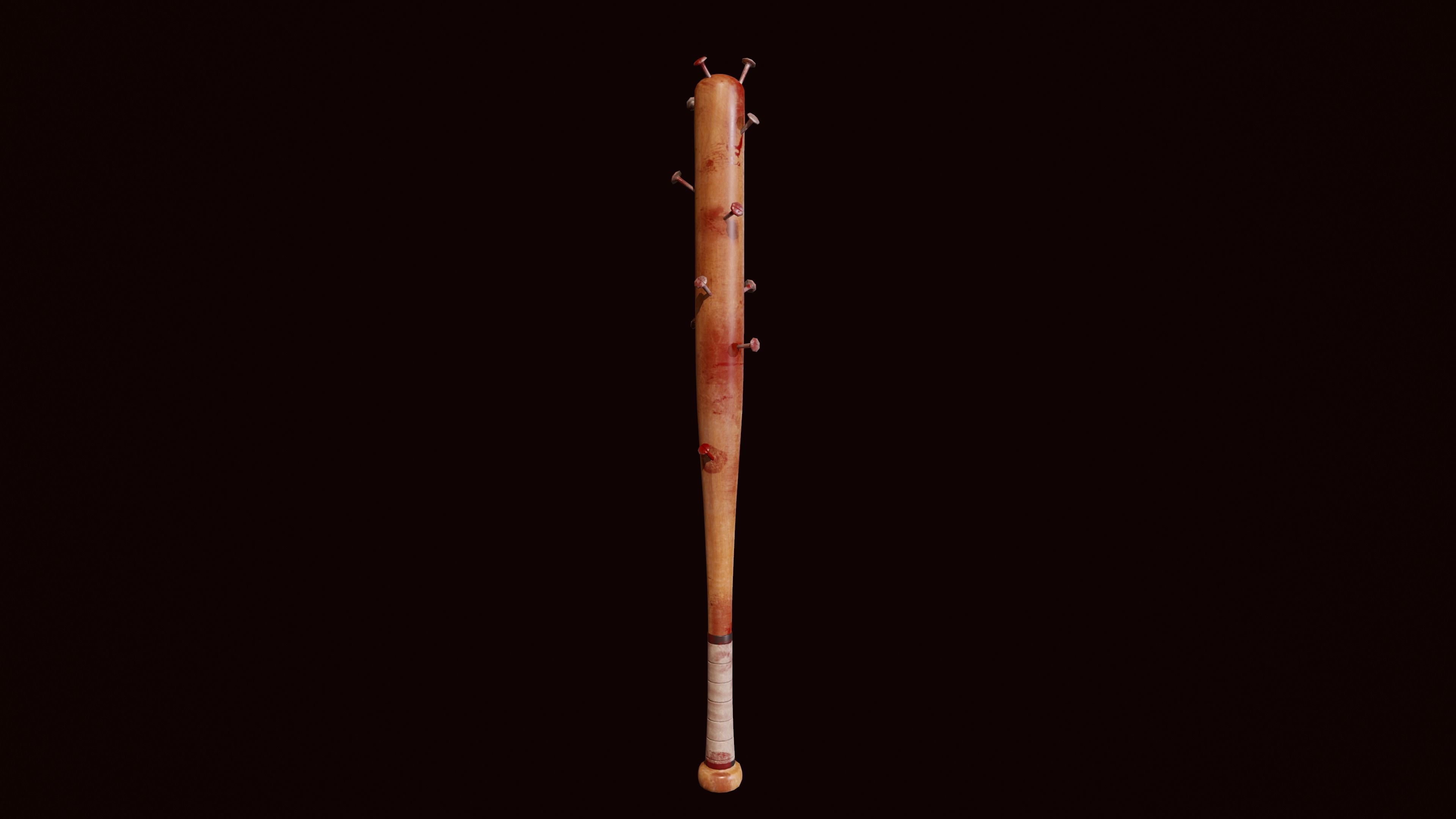 Baseball bat Low-poly 3D model_3