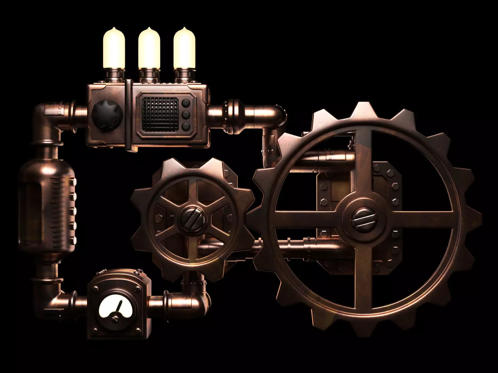 Machinery Wall Decoration - Printer Ready 3D print model_0