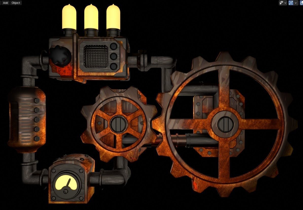 Machinery Wall Decoration - Printer Ready 3D print model_3