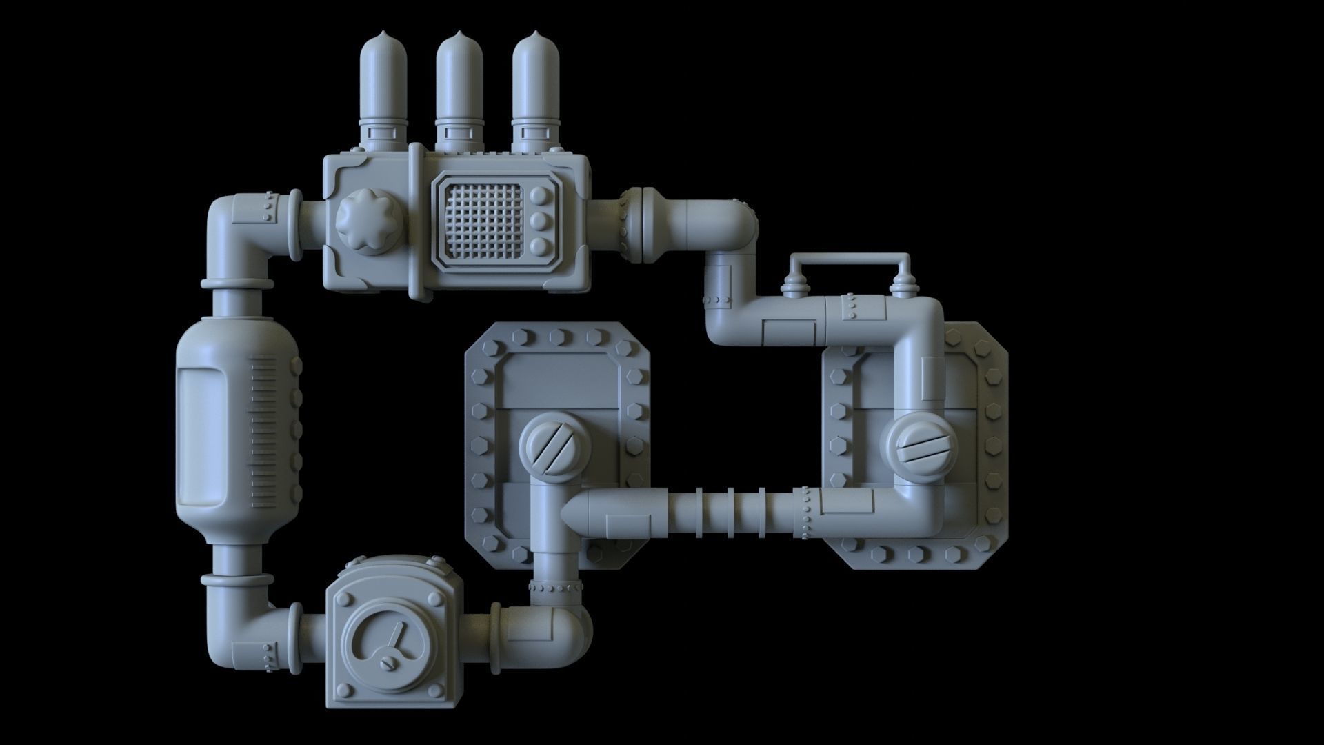 Machinery Wall Decoration - Printer Ready 3D print model_2