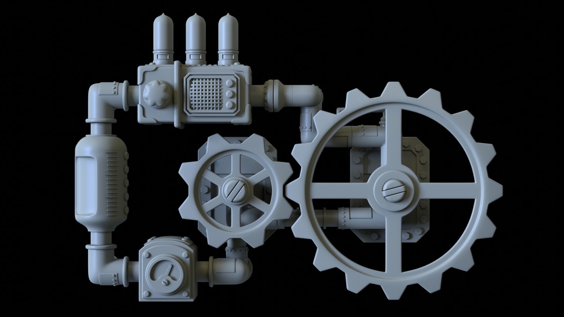 Machinery Wall Decoration - Printer Ready 3D print model_1