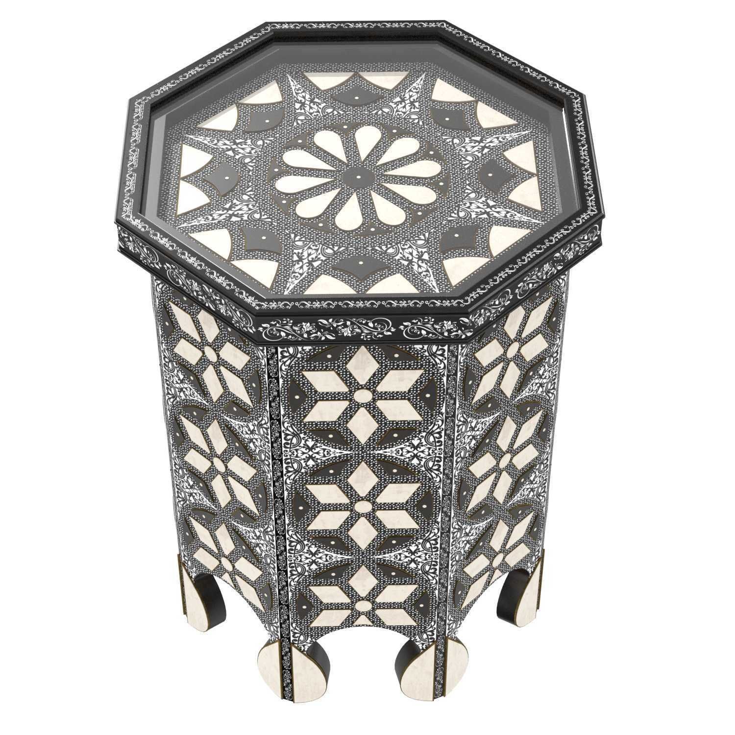 Moroccan Bazar ELEPH SIDE TABLE 3D model_4