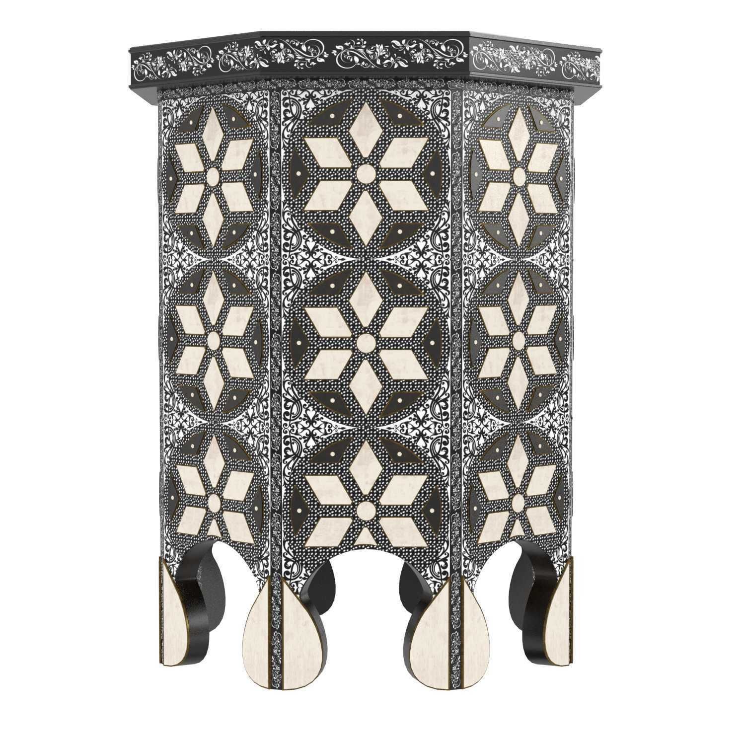 Moroccan Bazar ELEPH SIDE TABLE 3D model_3