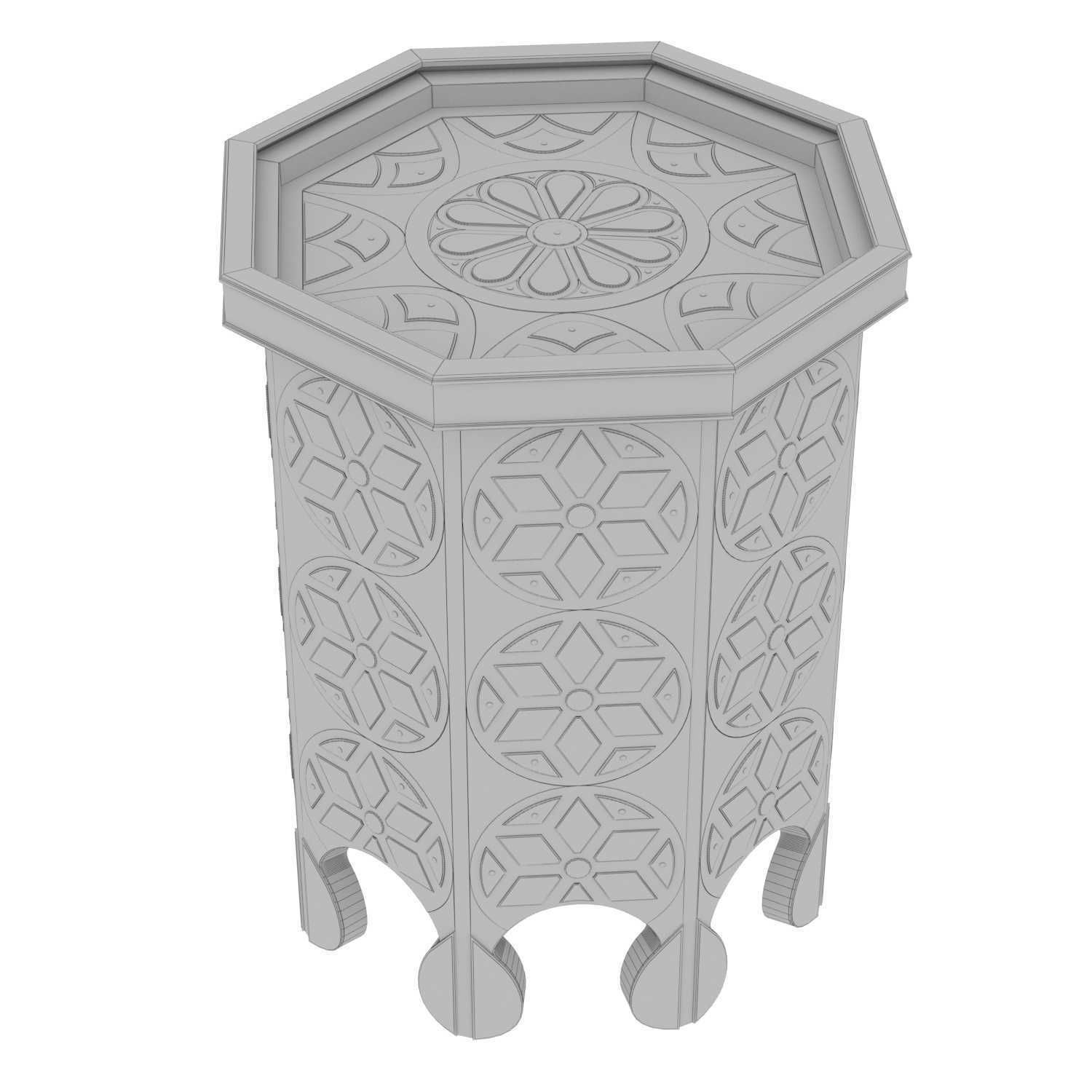 Moroccan Bazar ELEPH SIDE TABLE 3D model_6