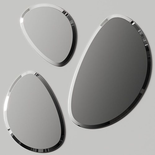 Morada Pebble Wall Mirrors 3D model