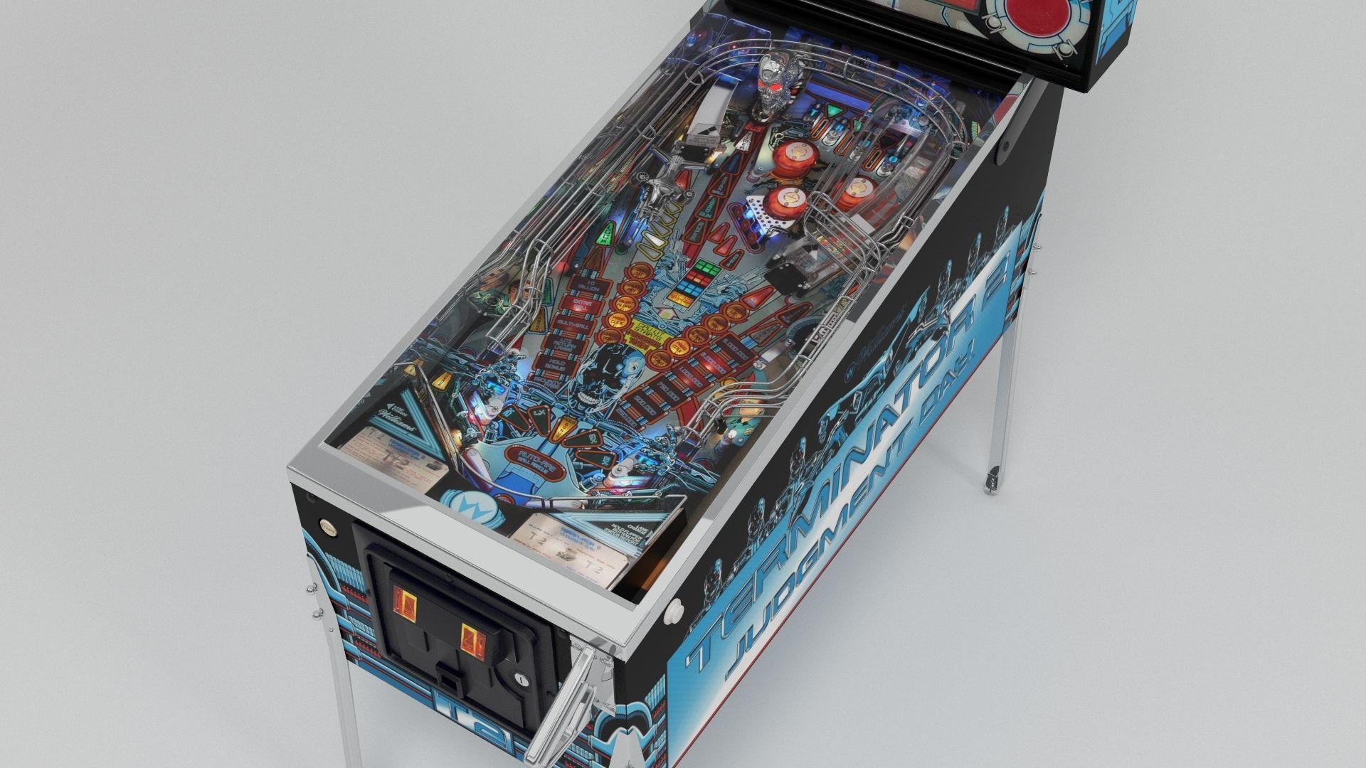 Terminator 2 Pinball Machine 3D model_4