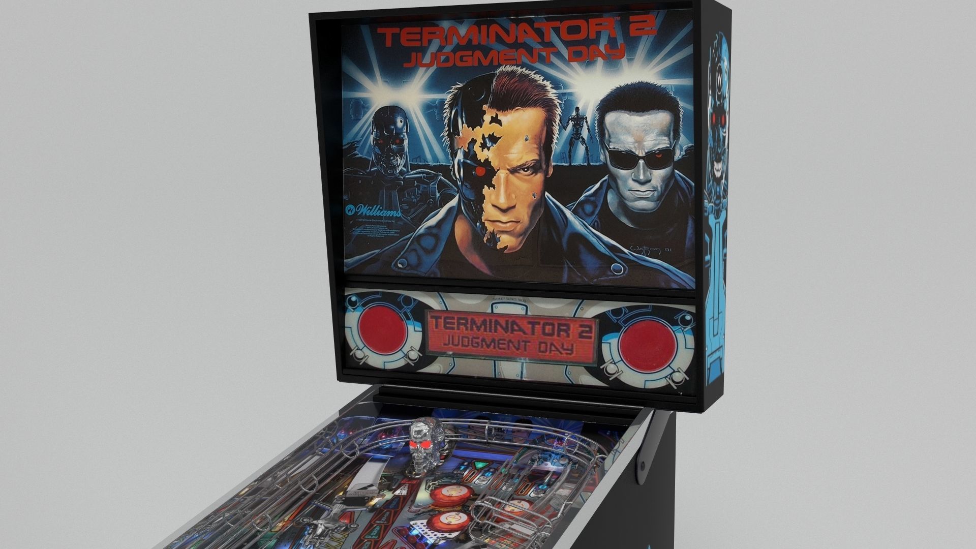Terminator 2 Pinball Machine 3D model_5
