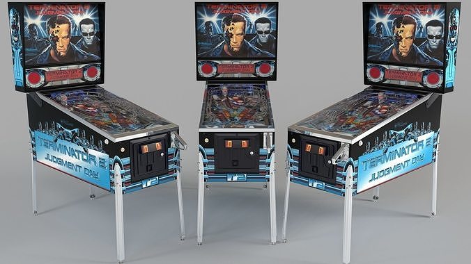Terminator 2 Pinball Machine 3D model