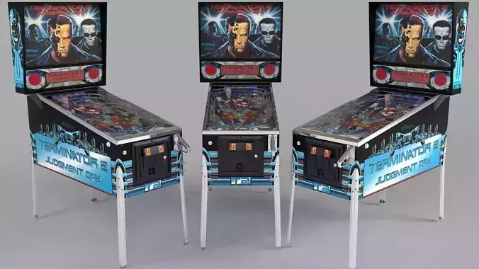 Terminator 2 Pinball Machine 3D model