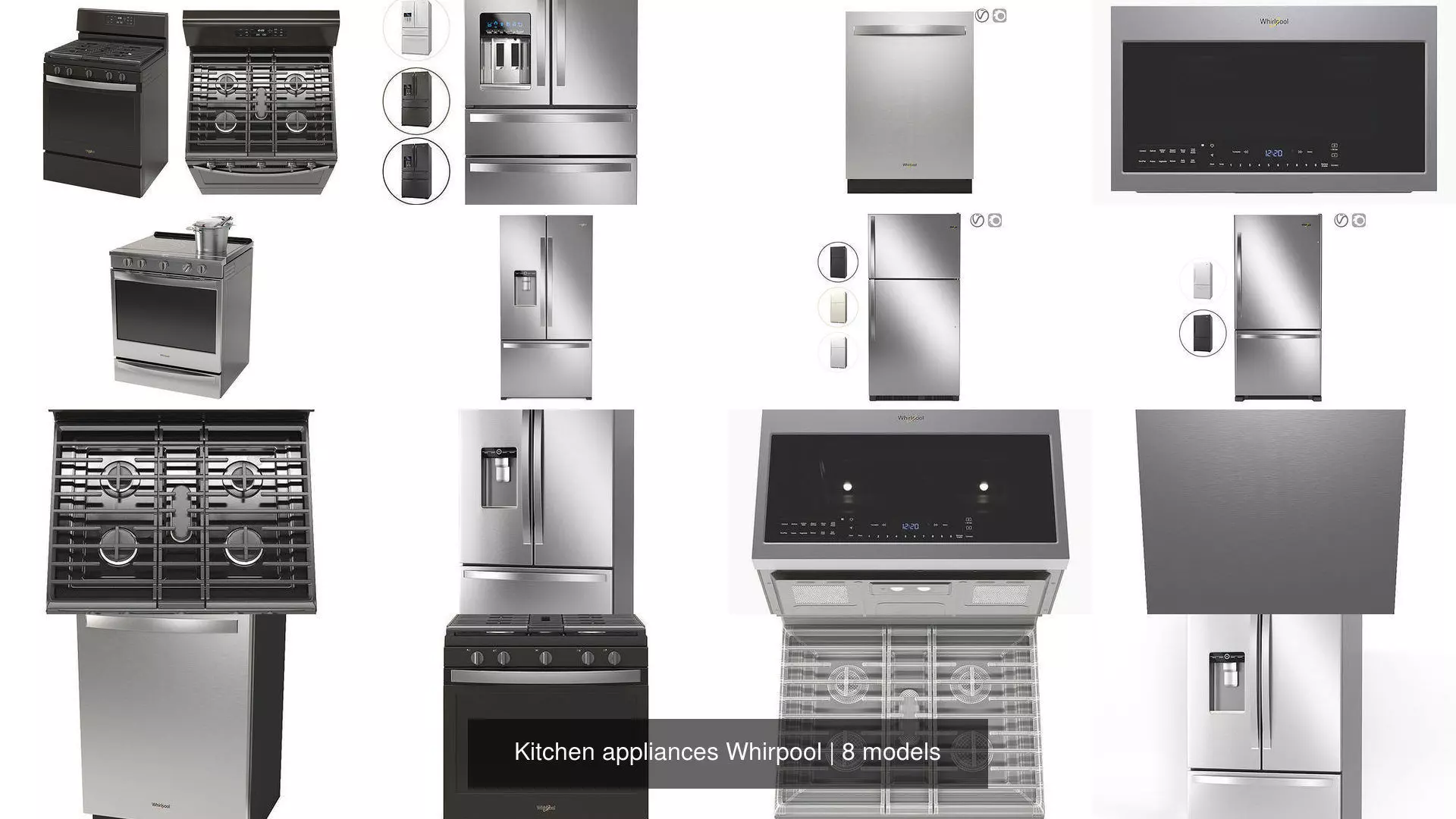 Kitchen appliances Whirpool 3D Model Collection_0