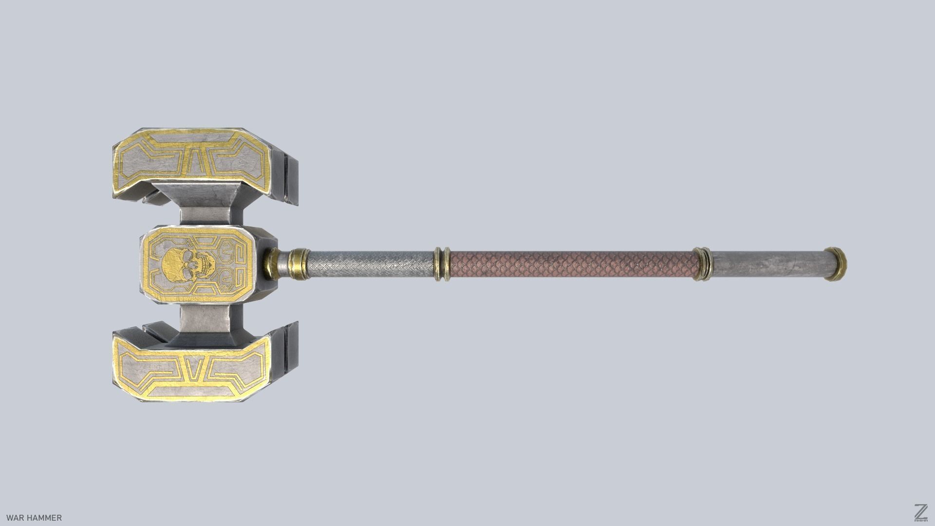 War Hammer Low-poly 3D model_4