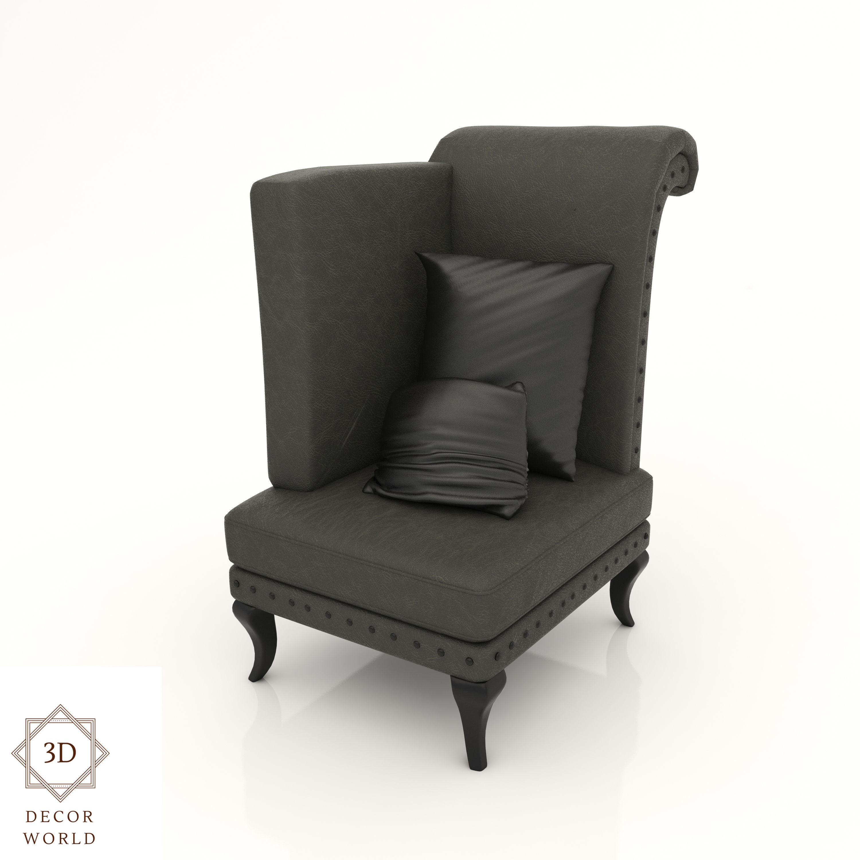 Interior Sofa Armchair 28 - For CNC and Interior 3D model_3