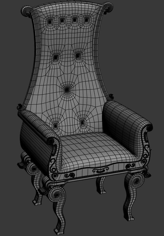 Antique Sofa 3D model_7