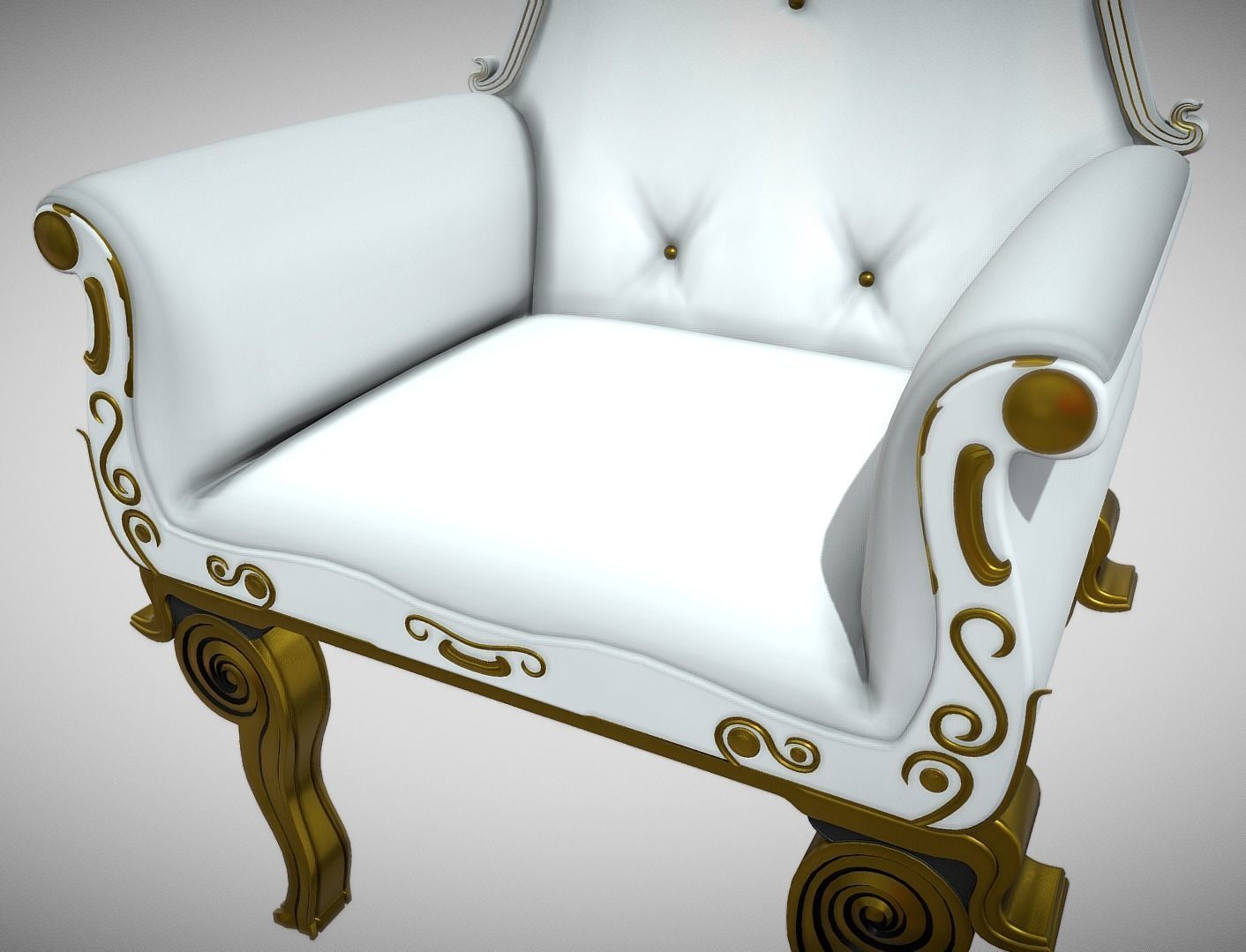 Antique Sofa 3D model_2