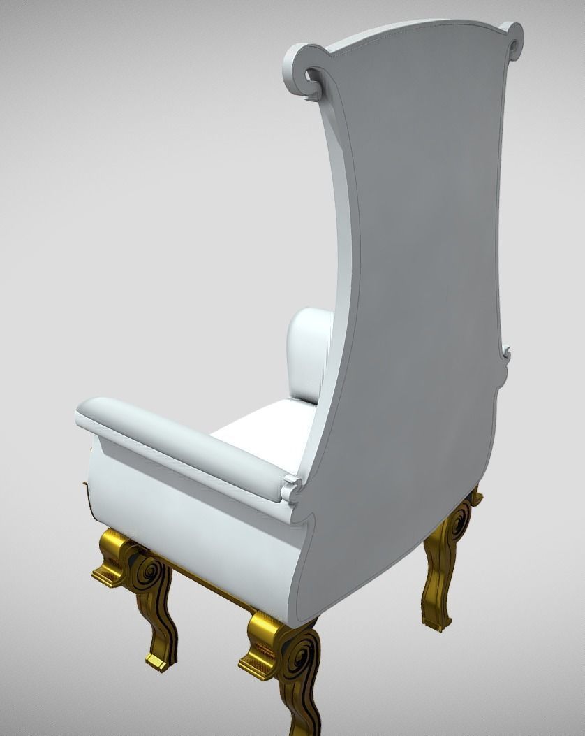 Antique Sofa 3D model_3