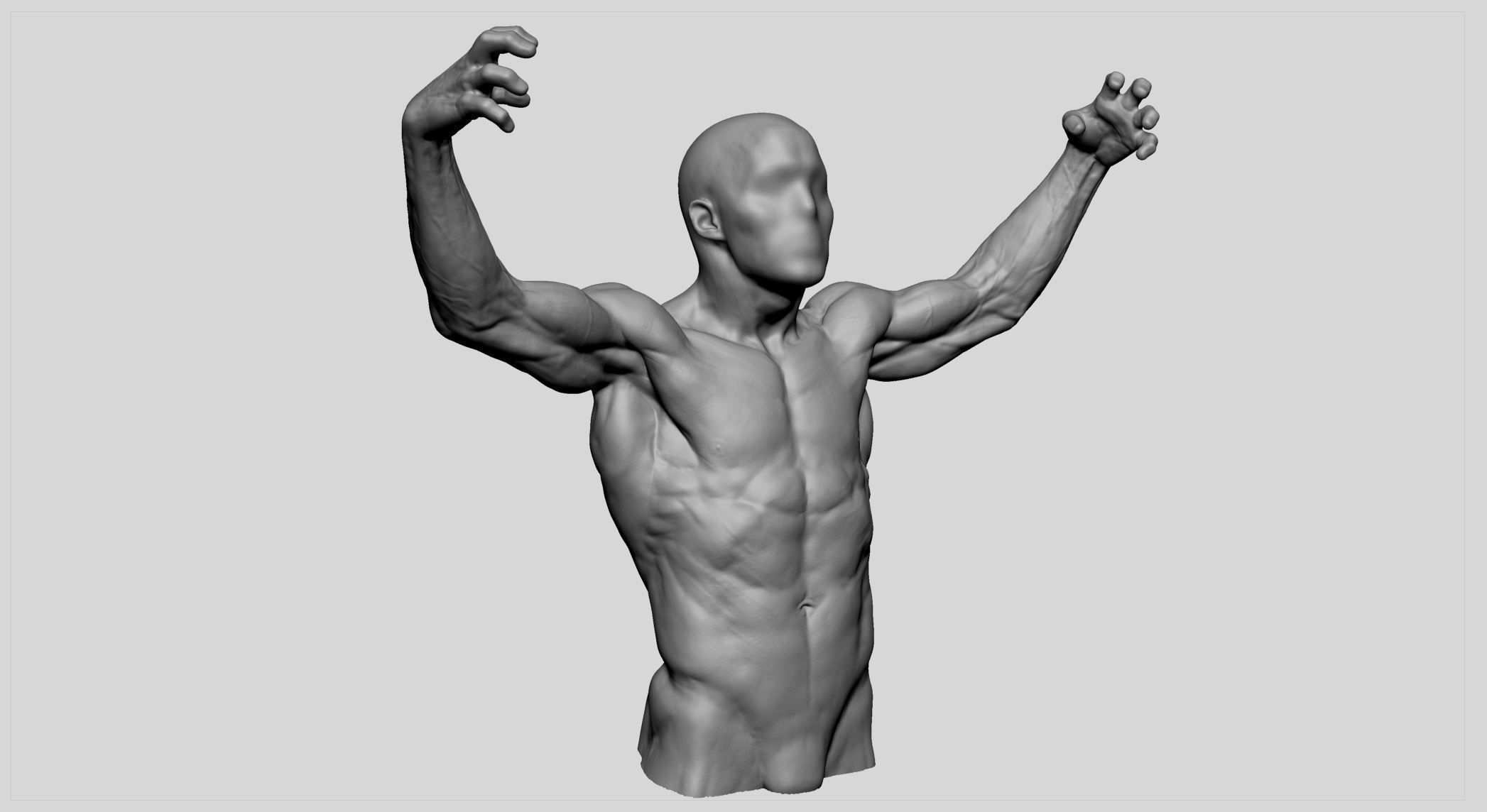 Male Torso v9 3D print model_1