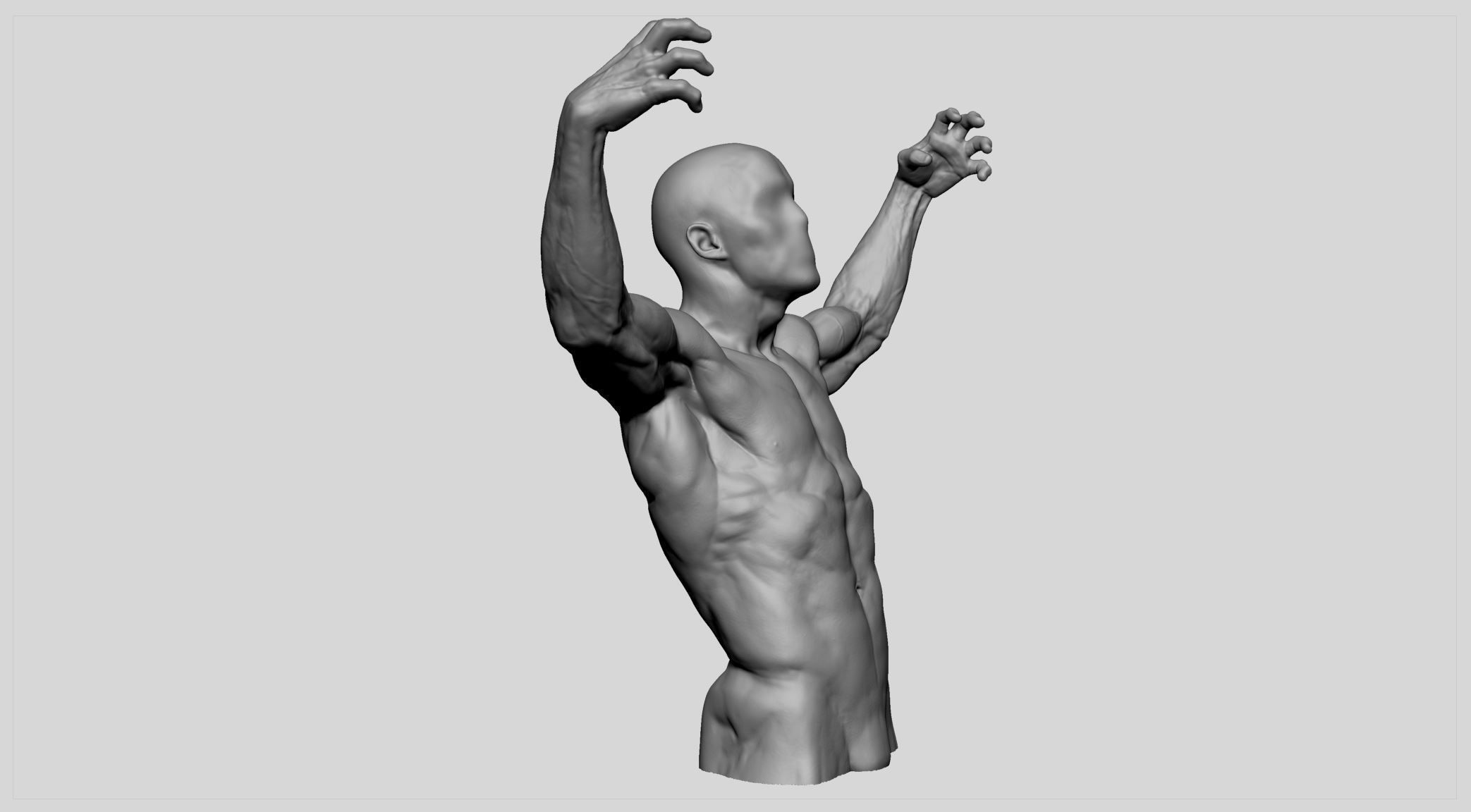 Male Torso v9 3D print model_2