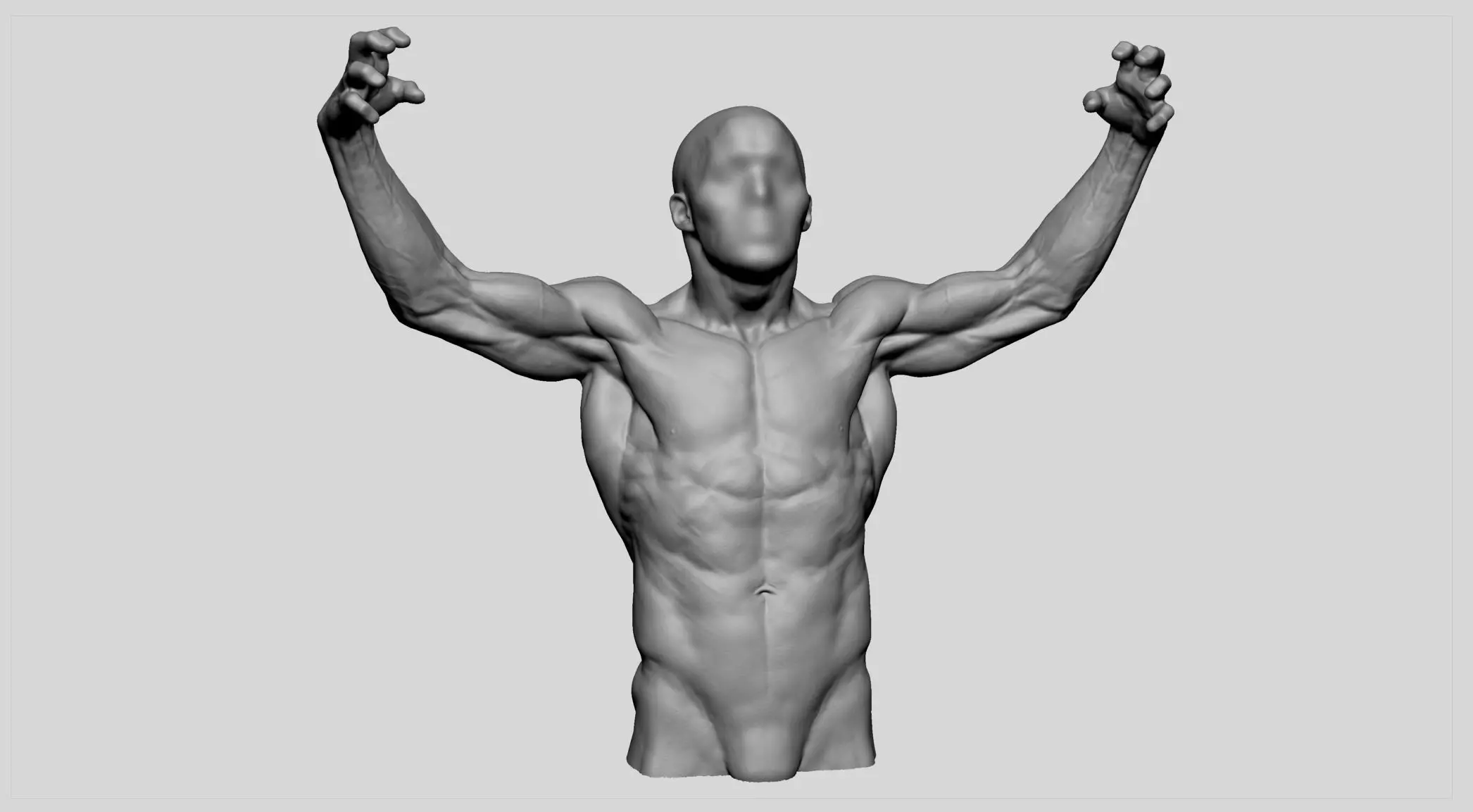 Male Torso v9 3D print model_0