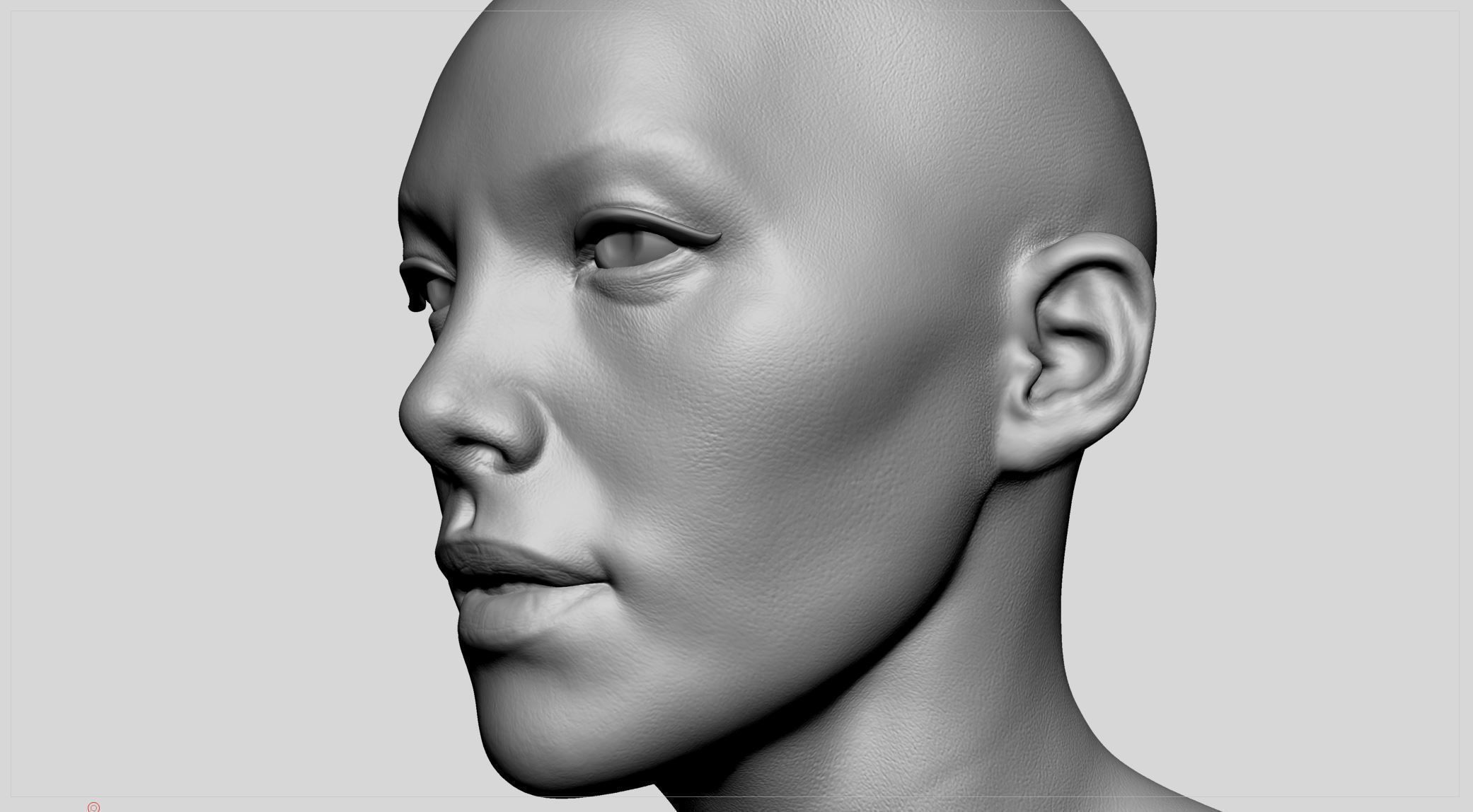 Female Head v11 3D model_12