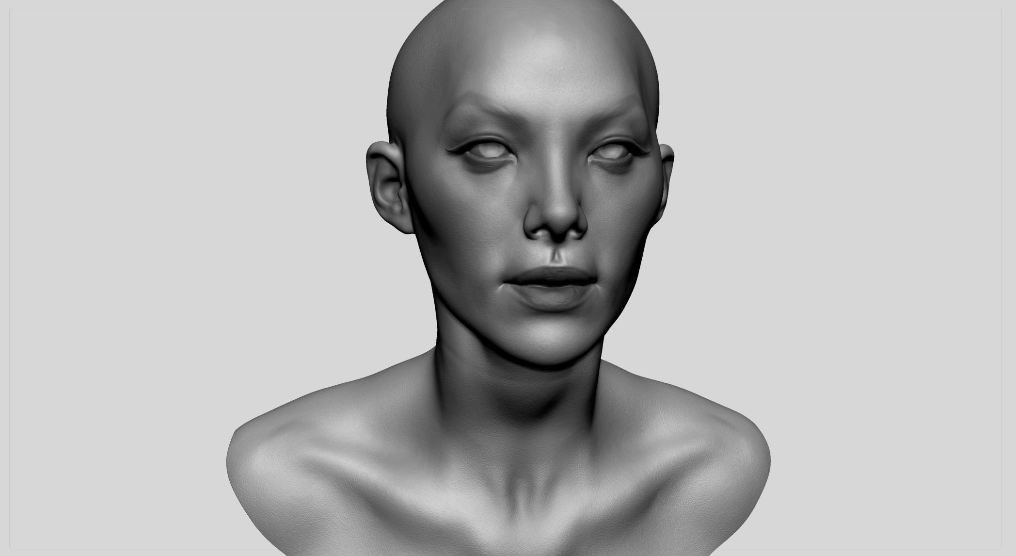 Female Head v11 3D model_6