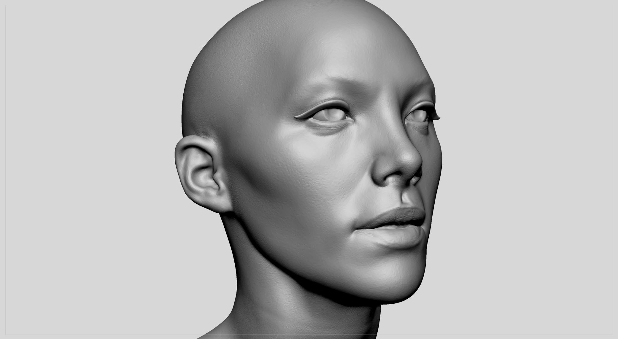 Female Head v11 3D model_15