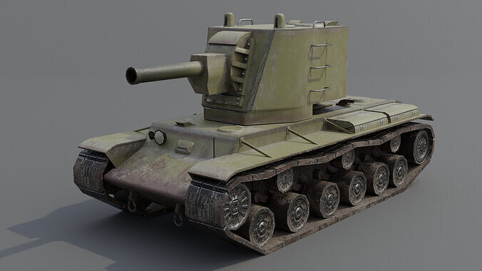 KV-2 1939 Heavy Assault Tank  Low-poly 3D model